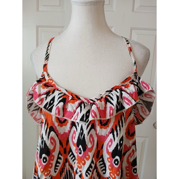 Cha Cha Vente Women's Multicolor Spaghetti Strap Summer Rayon Top Size Medium - Picture 6 of 12